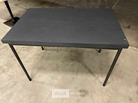 Tafel ijzeren onderstel, grijs formica tablet (3x) - afbeelding 3 van  3