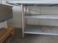 Tafel in inox met 2 ondertabletten nn - afbeelding 3 van  4