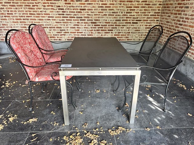 Tafel incl 4 stoelen - afbeelding 1 van  7