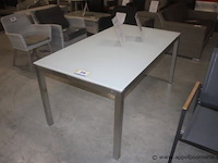 Tafel jumi 160x90 + glastop white 160x+90 - 10mm