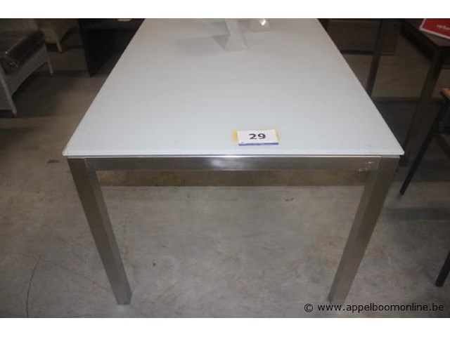 Tafel jumi 160x90 + glastop white 160x+90 - 10mm - afbeelding 2 van  2
