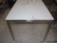 Tafel jumi 160x90 + glastop white 160x+90 - 10mm - afbeelding 2 van  2