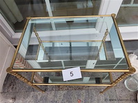 Tafel messing glazen blad - afbeelding 2 van  3