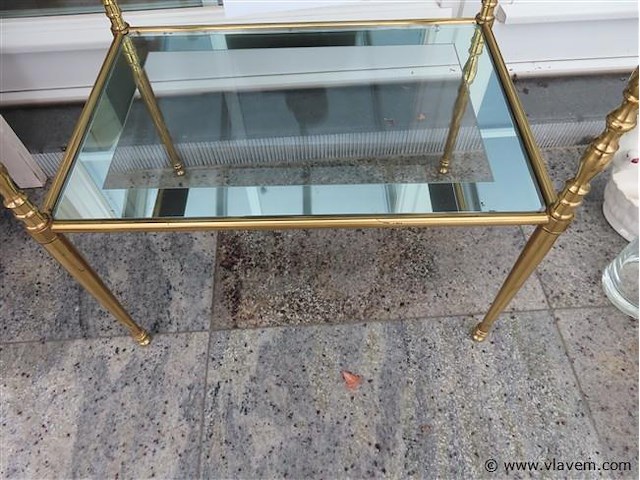 Tafel messing glazen blad - afbeelding 3 van  3