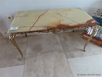 Tafel messing met onyx blad - afbeelding 1 van  3