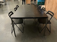 Tafel met 6 klapstoelen - afbeelding 3 van  5
