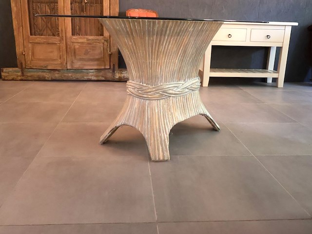 Tafel met glazen blad - afbeelding 1 van  6