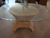 Tafel met glazen blad - afbeelding 2 van  6