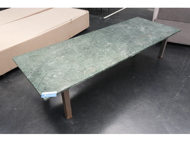 Tafel met groen marmeren blad 190x70 cm - afbeelding 1 van  5