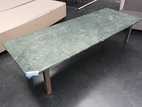 Tafel met groen marmeren blad 190x70 cm