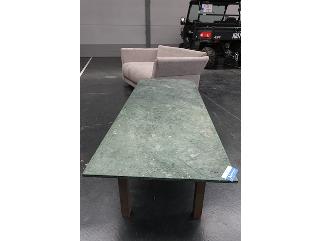 Tafel met groen marmeren blad 190x70 cm - afbeelding 2 van  5