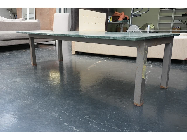 Tafel met groen marmeren blad 190x70 cm - afbeelding 3 van  5