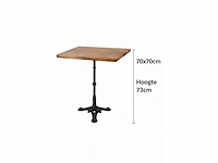 Tafel met metalen voet (4 stuks)