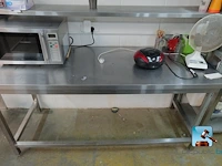 Tafel met roestvrijstalen plank - afbeelding 7 van  7