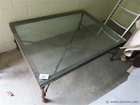 Tafel metaal glazen blad - afbeelding 1 van  3