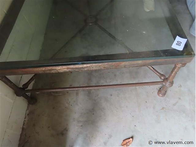 Tafel metaal glazen blad - afbeelding 3 van  3