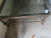 Tafel metaal glazen blad - afbeelding 3 van  3