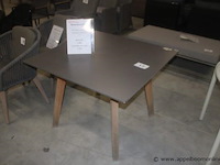 Tafel onderstel teak - blad hpl 100x100cm - afbeelding 1 van  1