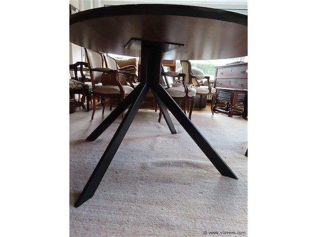 Tafel rond diam 120cm h75 metalen poot - afbeelding 3 van  3