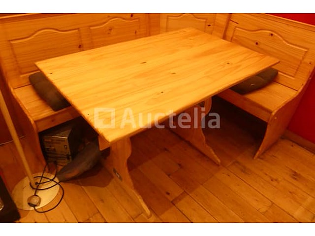 Tafel + stoelen + houten bank - afbeelding 2 van  6