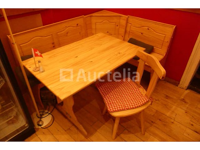 Tafel + stoelen + houten bank - afbeelding 4 van  6