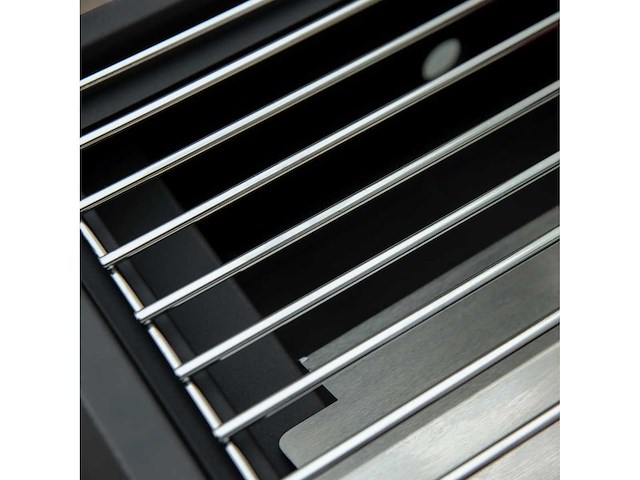 Tafelbarbecue gasbarbecue met 2 branders mobiele grill kleine buitenbarbecue barbecue kampeertafel met regelaar roestvrijstalen slang zwart 55 x 46,5 x 41 cm - afbeelding 4 van  6