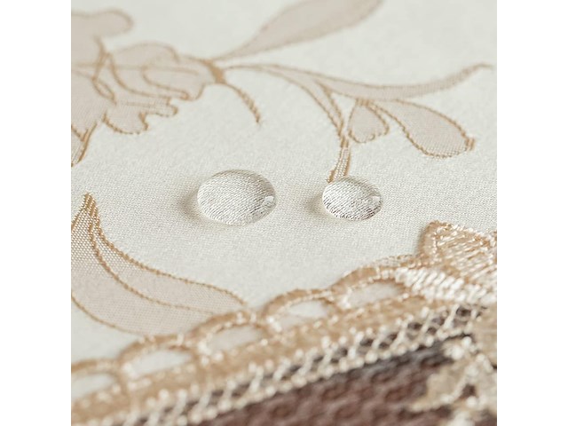 Tafelkleed beige 140*240cm jacquard - afbeelding 4 van  4