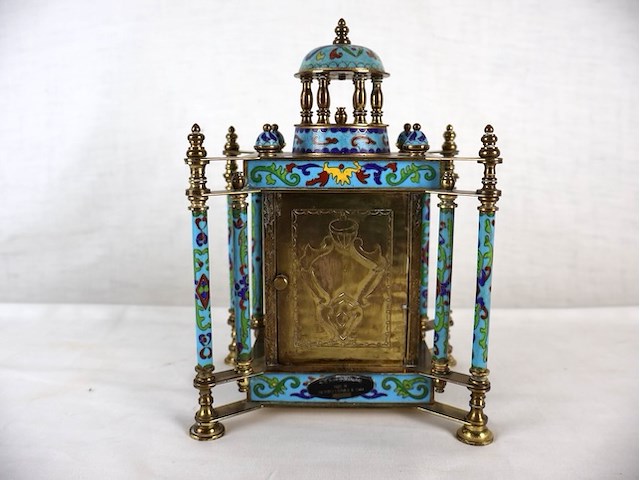 Tafelklok met cloisonne - afbeelding 5 van  9
