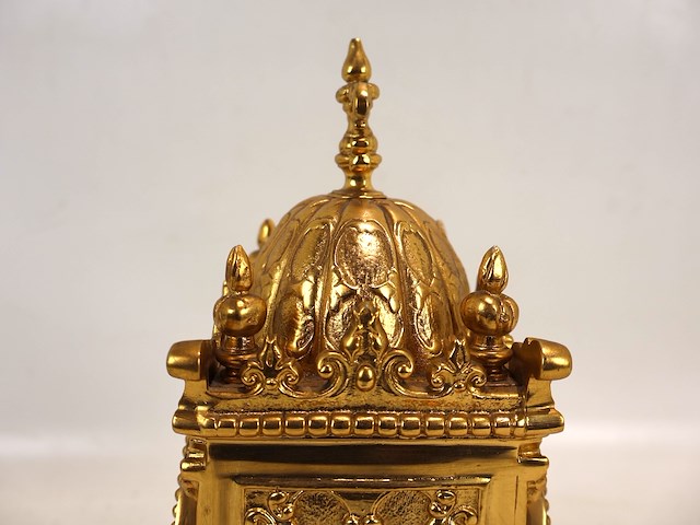Tafelklok pendule met emaile - afbeelding 7 van  17