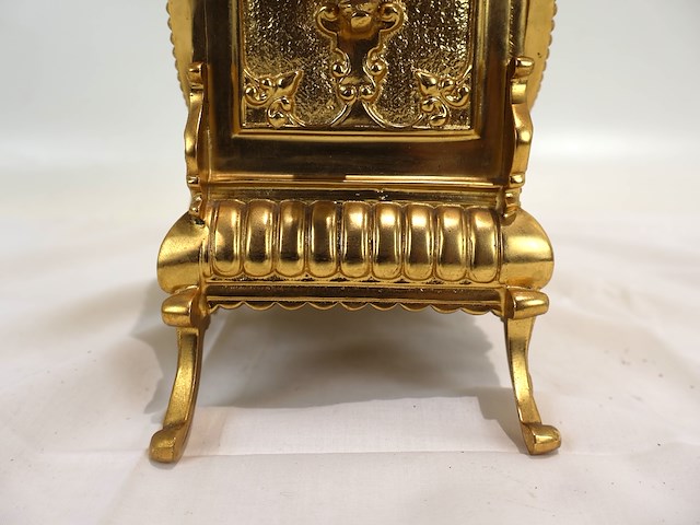 Tafelklok pendule met emaile - afbeelding 9 van  17