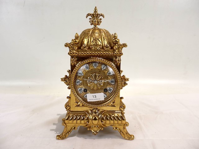 Tafelklok pendule met emaile - afbeelding 1 van  17