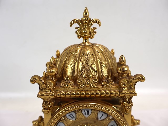 Tafelklok pendule met emaile - afbeelding 10 van  17