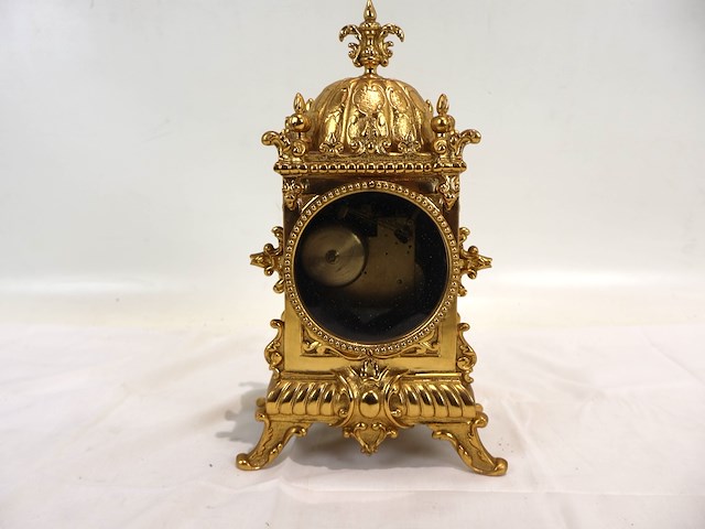 Tafelklok pendule met emaile - afbeelding 14 van  17
