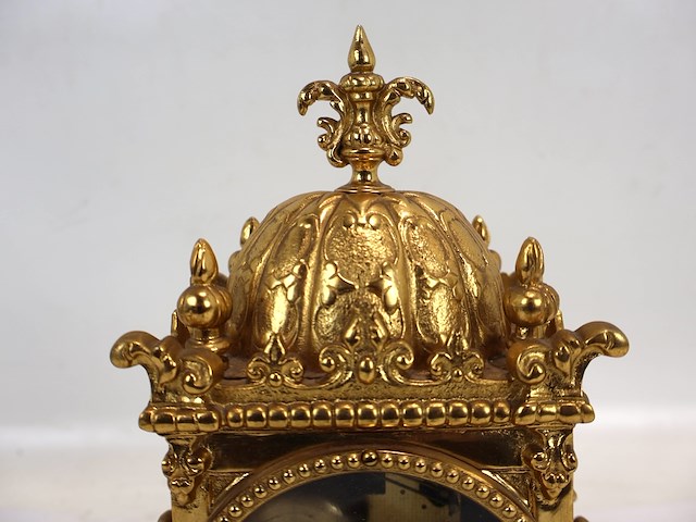 Tafelklok pendule met emaile - afbeelding 15 van  17