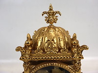 Tafelklok pendule met emaile - afbeelding 15 van  17