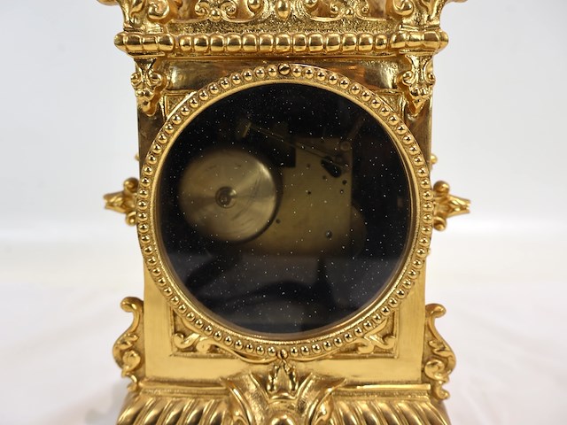 Tafelklok pendule met emaile - afbeelding 16 van  17
