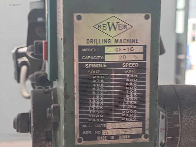 Tafelkolomboormachine reewer - afbeelding 3 van  6
