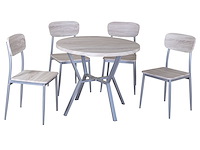 Tafelset rouen, 4 stoelen - sonoma eik decor - afbeelding 1 van  1