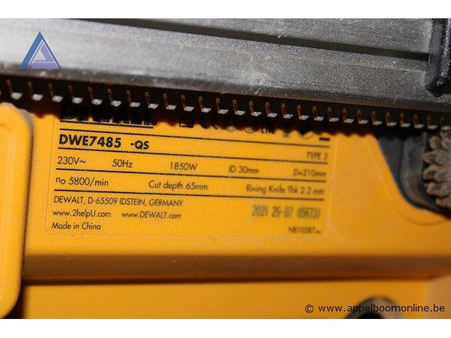 Tafelzaag - dewalt - dwe7485 - afbeelding 2 van  2