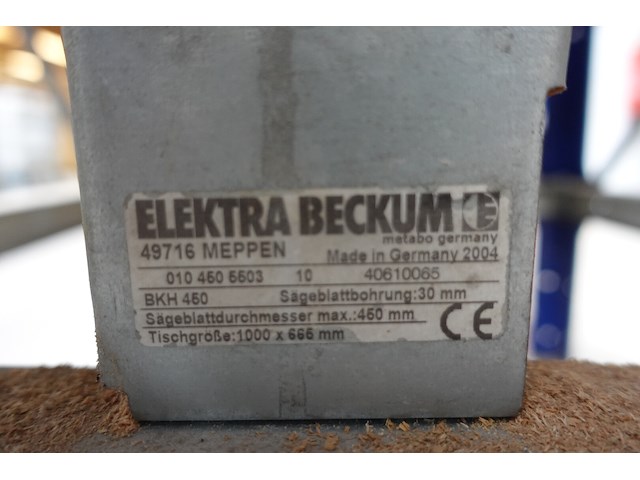 Tafelzaag elektra beckum - afbeelding 3 van  4