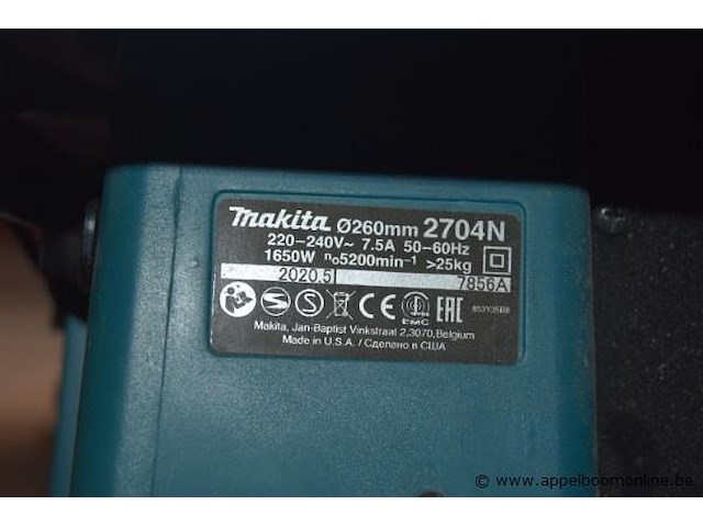 Tafelzaag, makita, 2704n, werking niet gekend - afbeelding 2 van  2