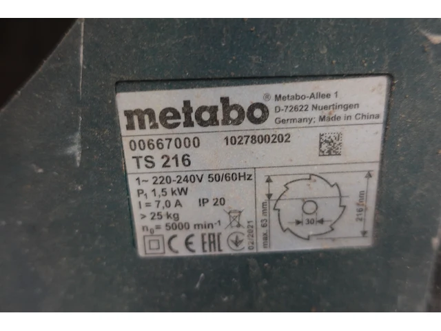 Tafelzaag metabo - afbeelding 5 van  5