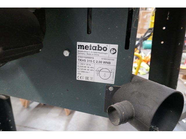Tafelzaagmachine metabo + dubbele slijpmolen - afbeelding 5 van  8