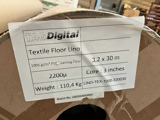 Tag digital textiel floor lino overige voorraden grafisch (3x) - afbeelding 2 van  3