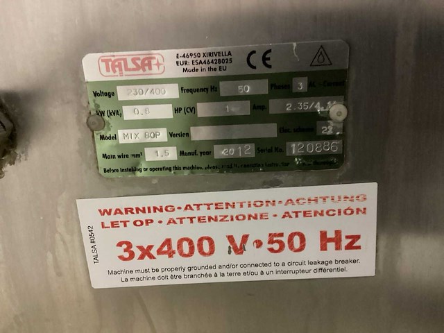 Talsa mix 80 p mengmachine - afbeelding 5 van  8