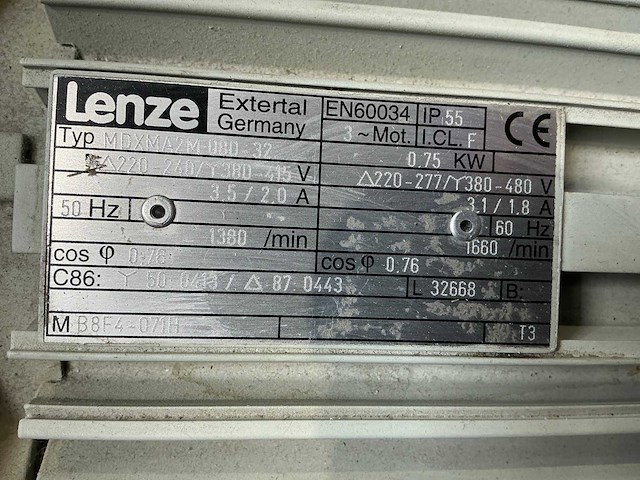 Tandwielmotor met rem - lenze - afbeelding 5 van  6