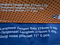 Tangenset-langbek 275mm 5 dlg - afbeelding 2 van  2