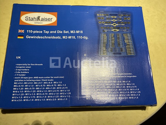 Tap en snij set 110-delig metrisch tungsten staal - afbeelding 1 van  9