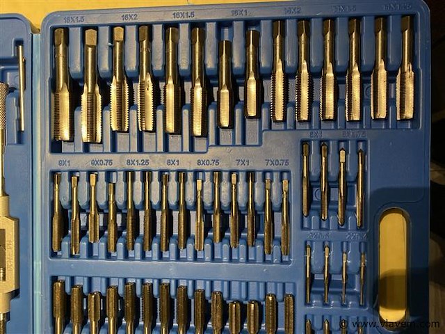 Tap en snij set 110-delig metrisch tungsten staal - afbeelding 4 van  8