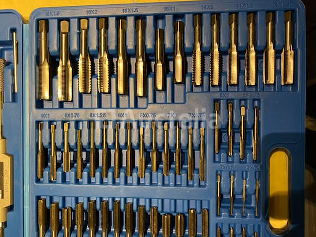 Tap en snij set 110tap en snijset 110-delig metrisch tungsten staal schroefdraad reparatieset tap en snij set 45-delig metrisch tungsten staal-delig metrisch tungsten staal - afbeelding 10 van  11